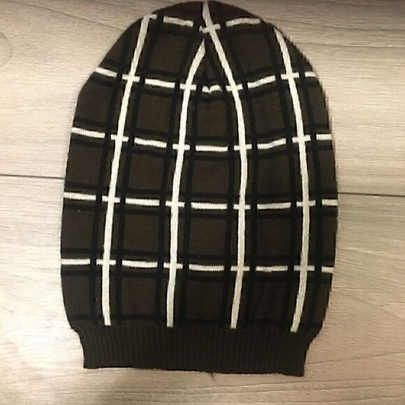 Set of 2 Men’s Hats checkered/plaid Grey/brown - Picture 3 of 6